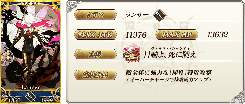 サーヴァント詳細