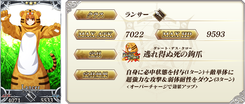 サーヴァント詳細